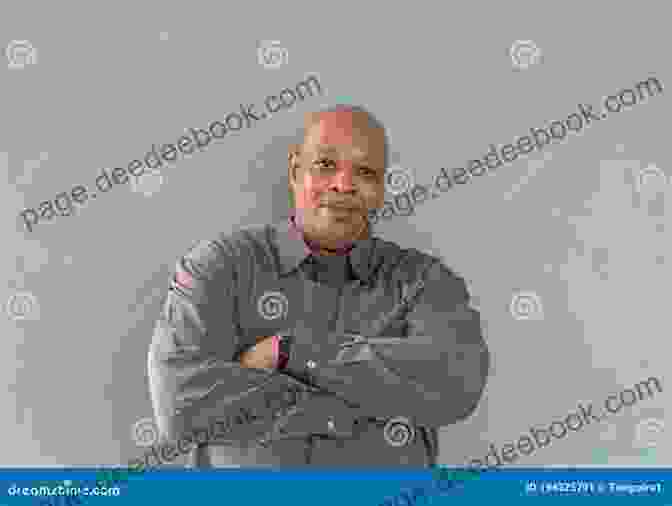 An Elderly African American Man With A Kind Smile, Wearing A Blue Shirt And Black Pants. He Is Sitting On A Wooden Bench In A Park, Surrounded By Greenery. Escaping The Darkness Cornelius Van Wright