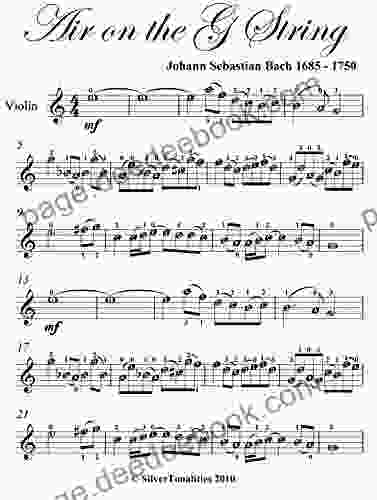 Air On The G String Bach Easy Violin Sheet Music